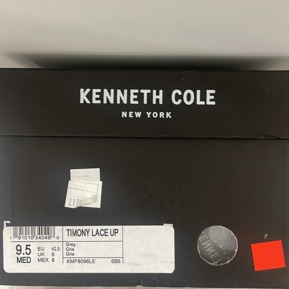 Kenneth Cole New York Men's Timony Leather Oxfords - Grey Size 9.5 - Picture 2 of 3